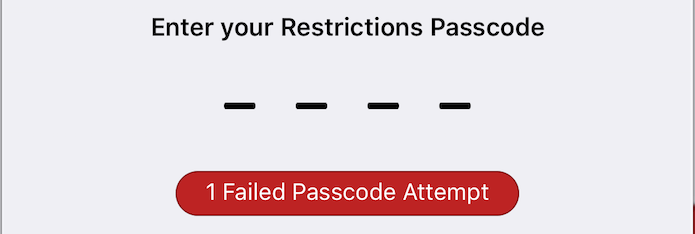 Recover Restrictions Passcode for iOS